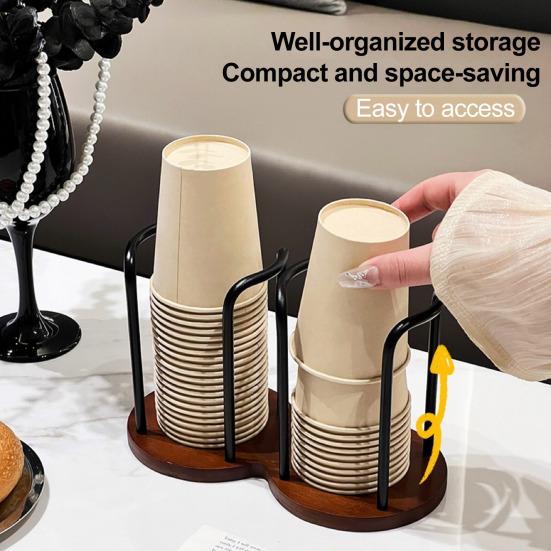 Engangs Koppholder Enkel/Dobbel Koppstativ Sterk Bæreevne Koppholder Hjemmekontor Restaurant Dekor