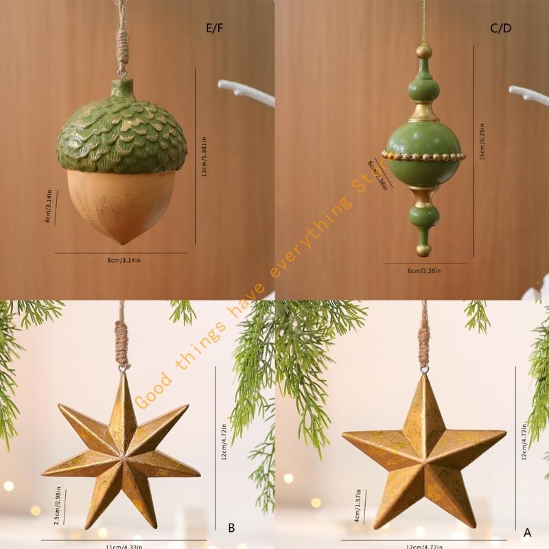 Retro Wooden Acorn Christmas Ornament User Friendly Holiday Decorations For Home Tree Window Mantels Decoration 55KF