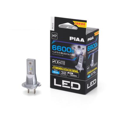 PIAA Motorcycle Headlight Bulb, LED, 6600K, Controllerless, Waterproof/Dustproof (JIS S2), 1300lm, H7, 12V, 14W, Vibration Resistant, Vehicle Inspecti