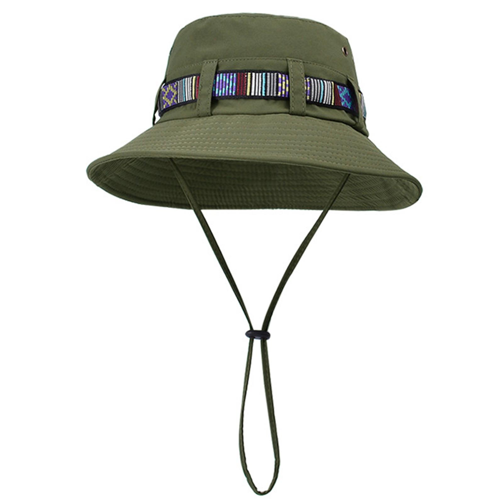 

Wide Brim Sun Hat Breathable Floppy Hat Sunproof Fisherman Hat for Women Adjustable Beach Hat Fashion Summer Cycling Cap армия зеленый