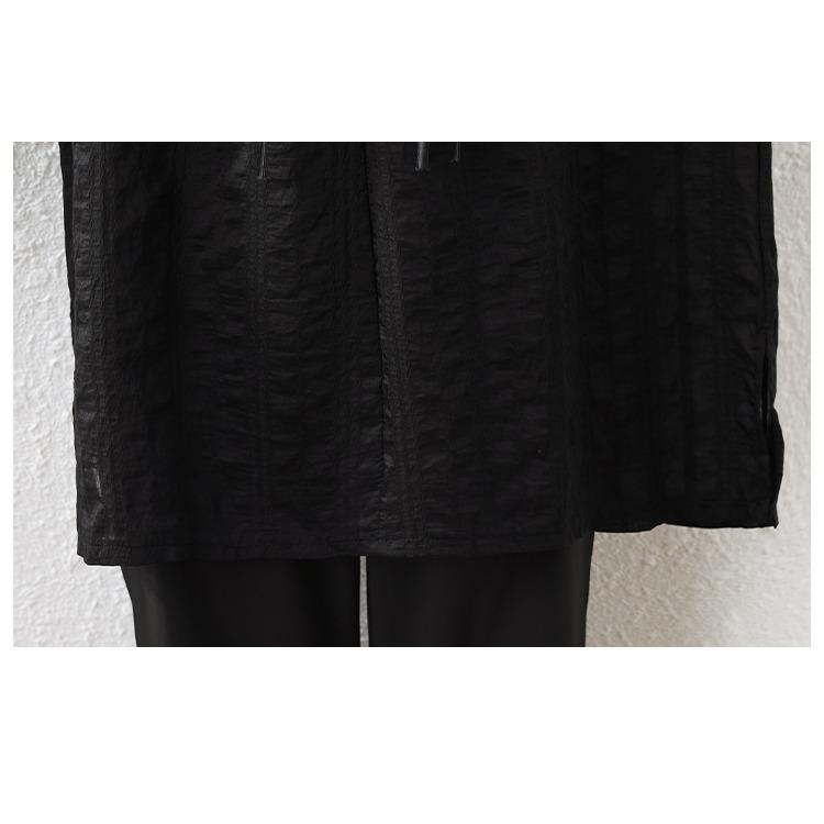 Elegant Plus Size Black Blouse for Women In Loose New Chinese Style with Long Sleeves