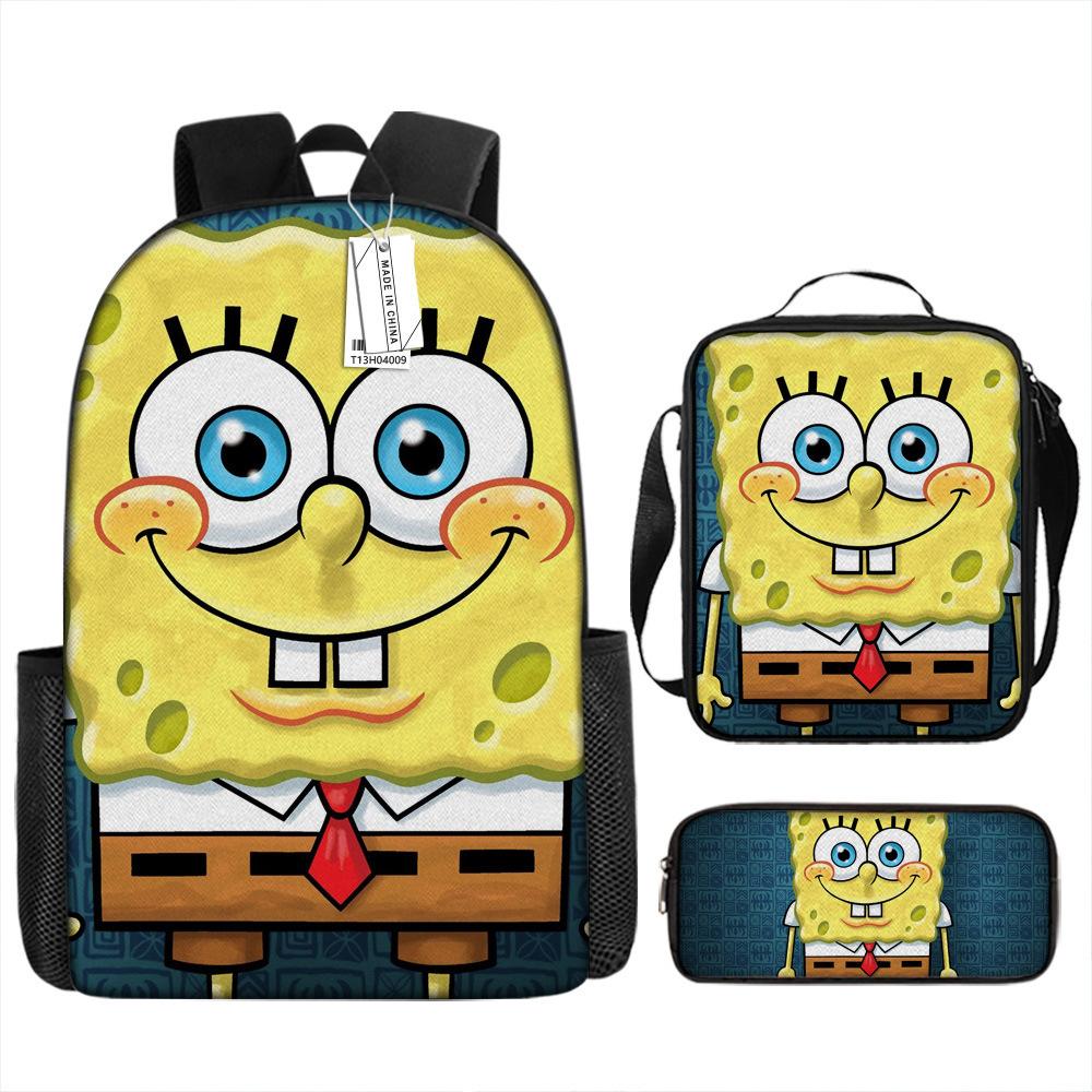 Spongebob Squarepants Children'S School Bag Male And Female Students Backpack Kindergarten Cute Cartoon Backpack Pencil Bag