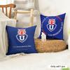 Chile Uuniversity Logo Cushion Cover Organic Linen Square Pillow Case Durable Nonallergenic And Kind To Skin
