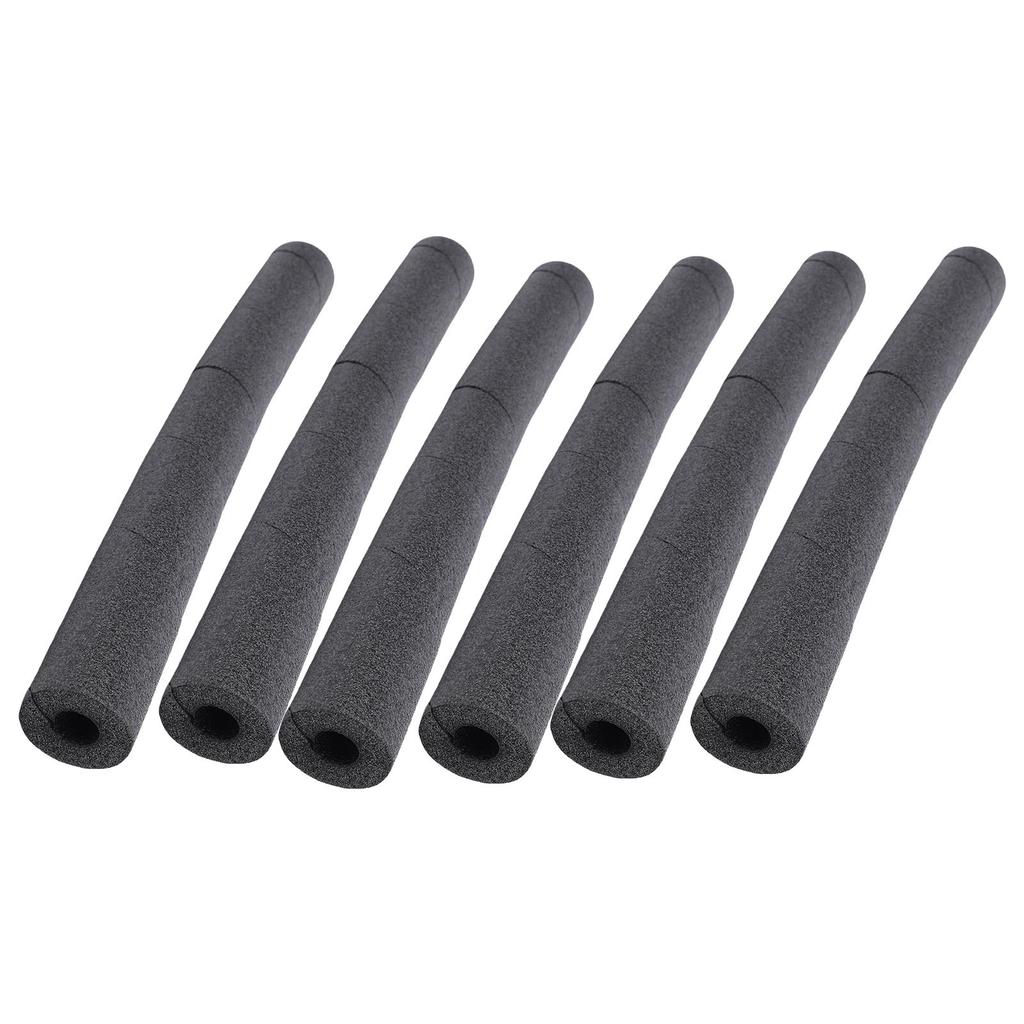 6pcs Foam Pipe Covers Black   Spiral Cuttable Multi Purpose Pipe Insulation Foam Tube for Swimming Pool Handle Water Pipe Exercise Machine Handle