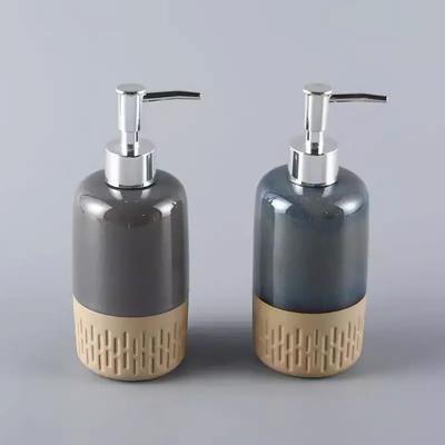 450ml Keramik Lotionflasche Pumpspender Haushalt Hotel Shampoo Duschgel Handlotion Spülflasche Seifenspender