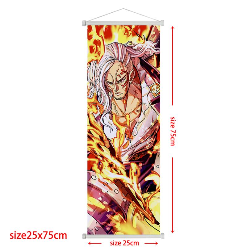 Anime One Piece Scroll Canvas Painting Zoro Sanji Luffy Home Decor Wall Hanging Ace Nami Hancock Poster Wall Art Room Decor