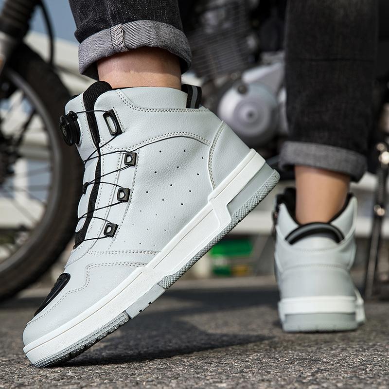 Motorcycle Riding Shoes for Men Outdoor Moto Travel Protective Casual Biker Footwear Anti Slip Sole Size 35-47