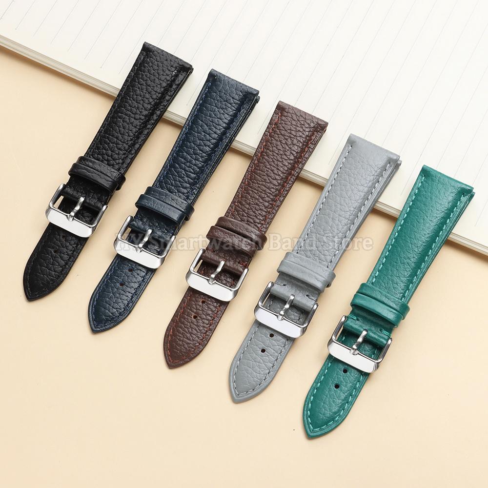 18mm 19mm 20mm 21mm 22mm Cowhide Leather Watch Strap for Seiko for Omega for Huawei Wristband Men Women Universal Sport Bracelet
