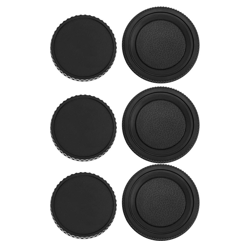 Black Plastic Portable Lens Rear Cover Body Front Cap Kit Fit for Minolta MD Mount Camera