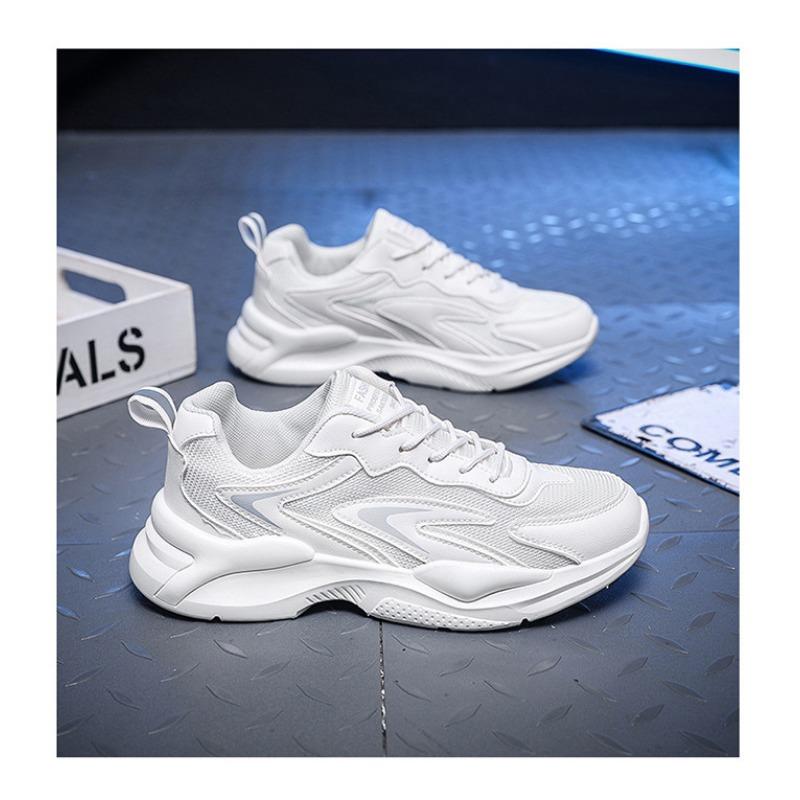 Men S Summer Breathable Mesh Sneakers Korean Style Casual White Shoes