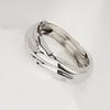 Interlocking Ring Open Bangle - European & American Light Luxury Design for Women