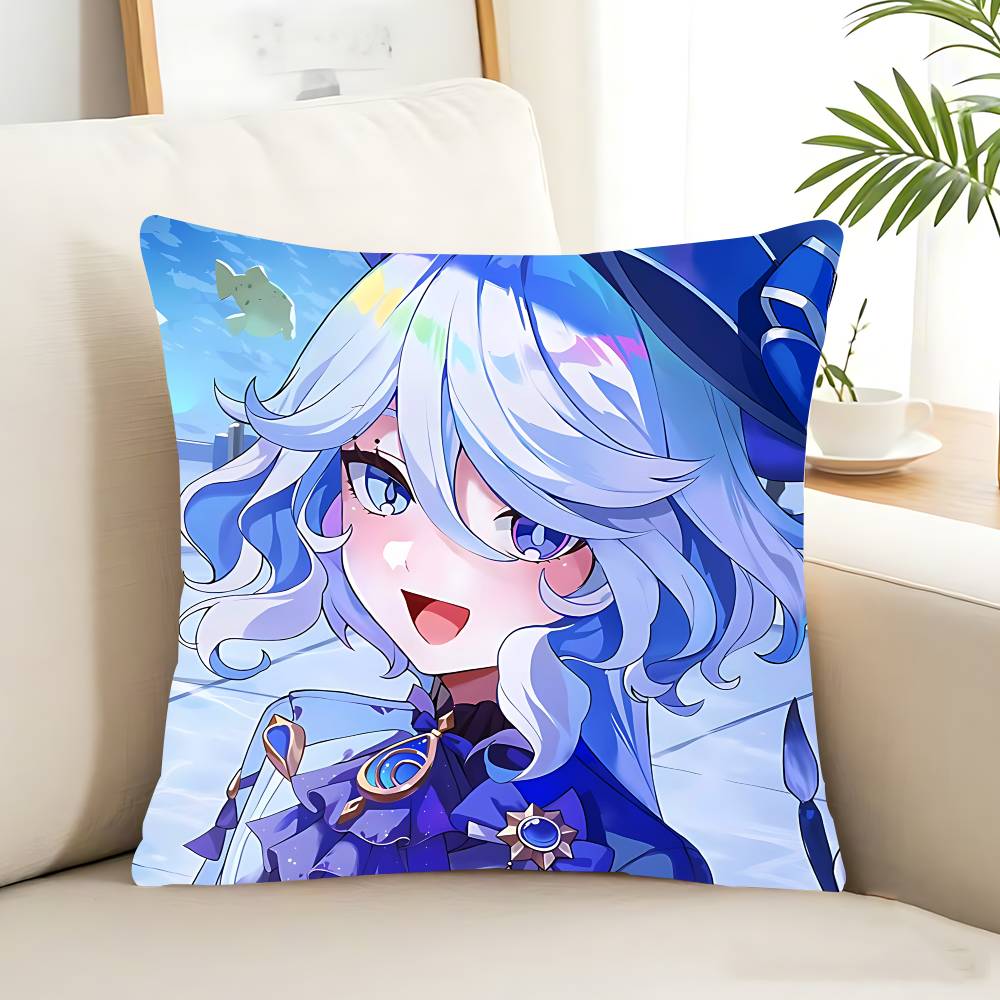 Furina Focalors Pillow Case Removable Washable Cushion Cover – All-Season Soft Linen