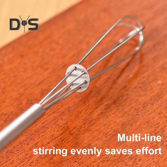 Mini Whisk Egg Beater Stainless Steel Wire Whisk for Whisking Mixing Beating Spring Handle Small Whisk
