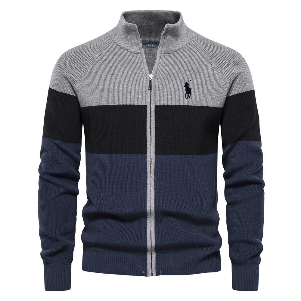 Polo Ralph Lauren Autumn and Winter Embroidery New Men's Knitted Sweater Jacket Sweater Cardigan High-quality Trendy Jacket