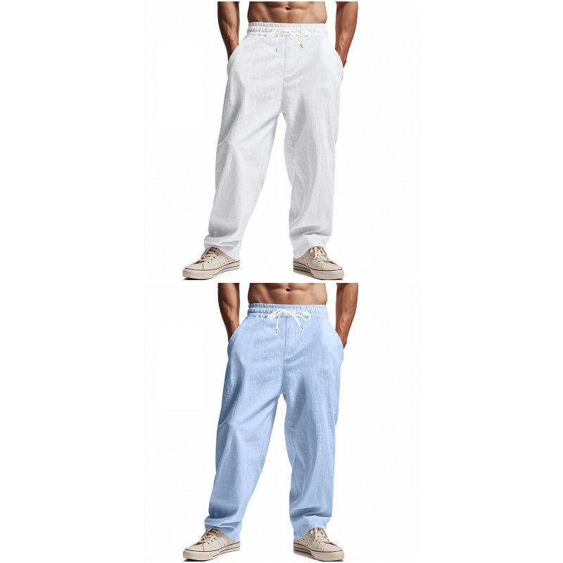 Mens Loose Wide Leg Breathable Casual Long Pants For All Seasons