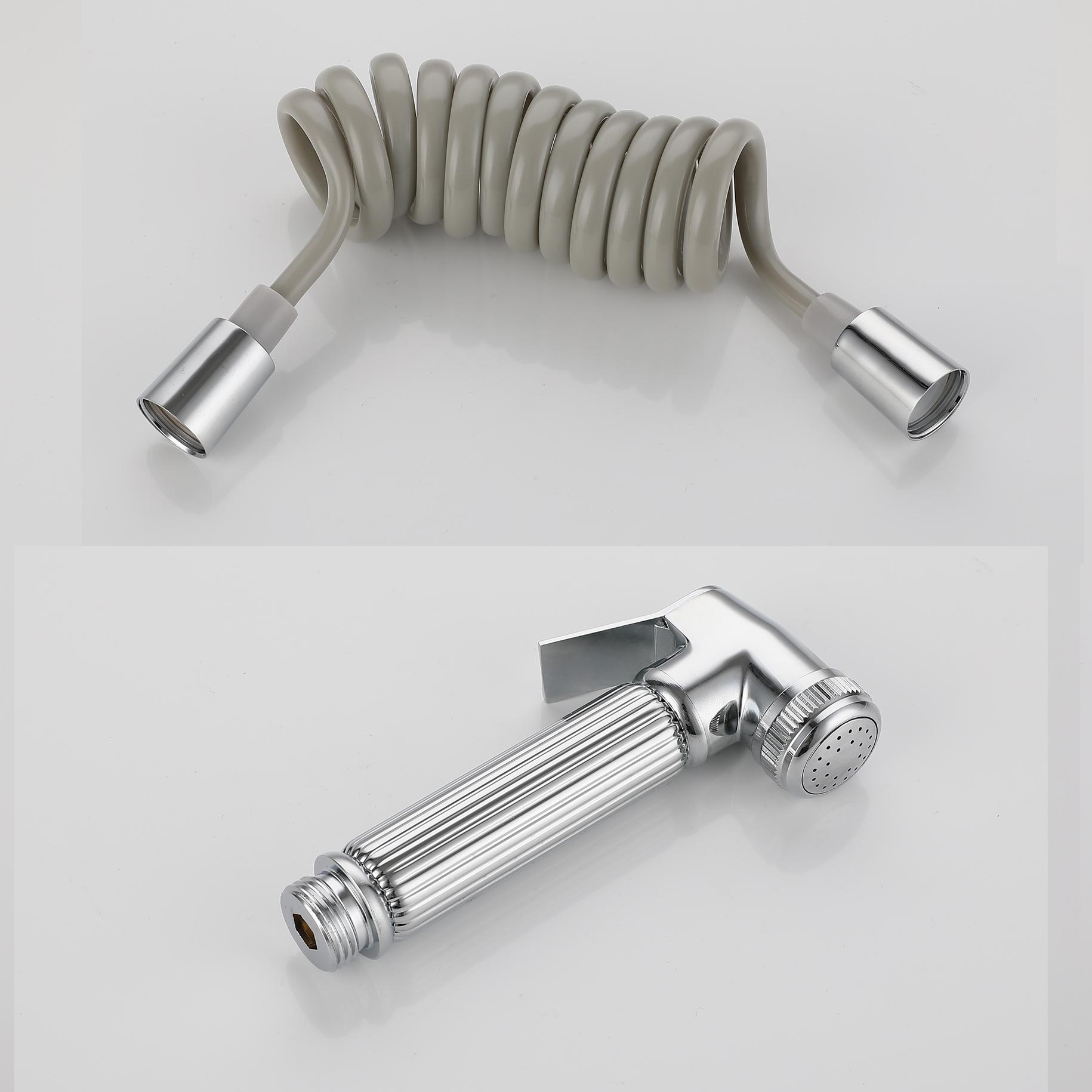 Hot Selling Muslim Hand Portable Shattaf Bidet Spray Brass Hand Held Bidet Sprayer Shattaf for Toilet Spray Gun (as the picture,Brass)