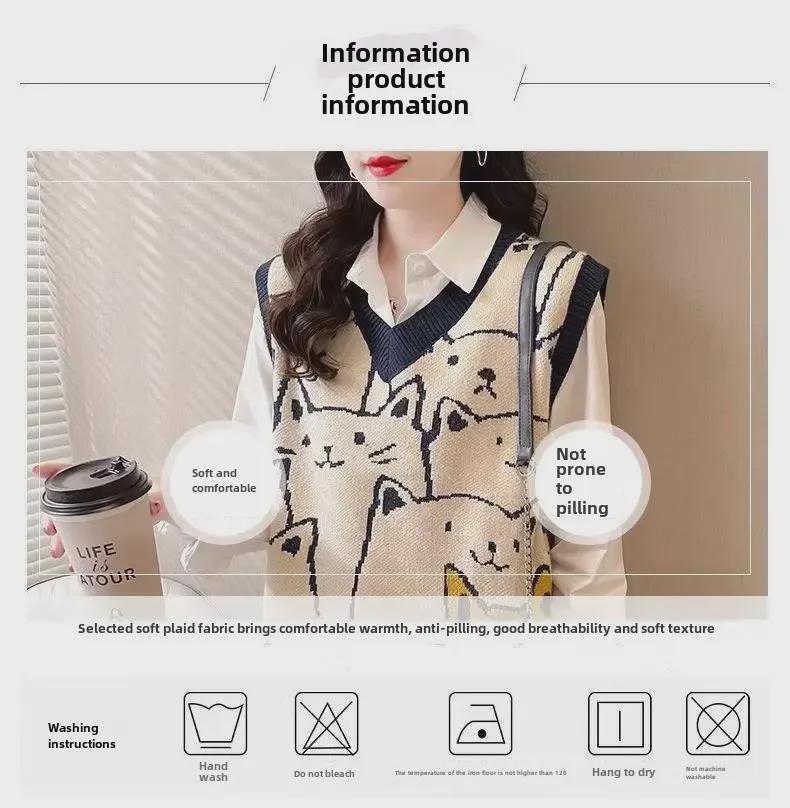 2023 Neuer Koreanischer V-Ausschnitt Strick Damenpullover: Herbst/Winter Lockerer Oberbekleidungstrend
