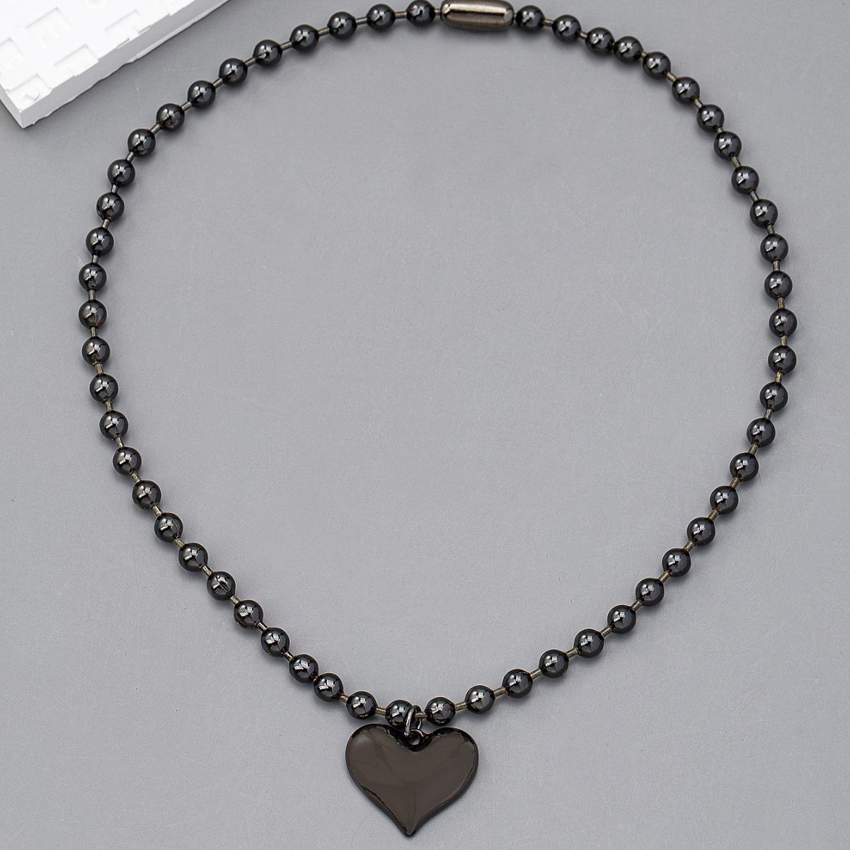 

Новое ожерелье-подвеска Amazon Hot Selling Black Love для женщин, универсальное и высокого класса, цепочка для ключицы