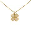 Necklace Does Not Fade Women's Summer High Sense Four-leaf Clover Cat's Eye Titanium Steel Necklace Simple Summer Versatile Accessories