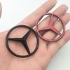 2025 Hot 52mm 58mm ABS Chrome Black Star Logo Mercedes Steering Wheel Logo Sticker For Mercedes Benz C E S Class W253 Emblem Acc