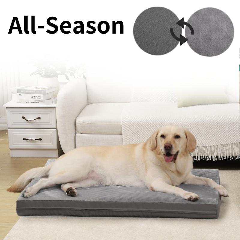 Large Extra Dog Pet Bed Washable Sponge Orthopedic Crate Zip Flat Mattress