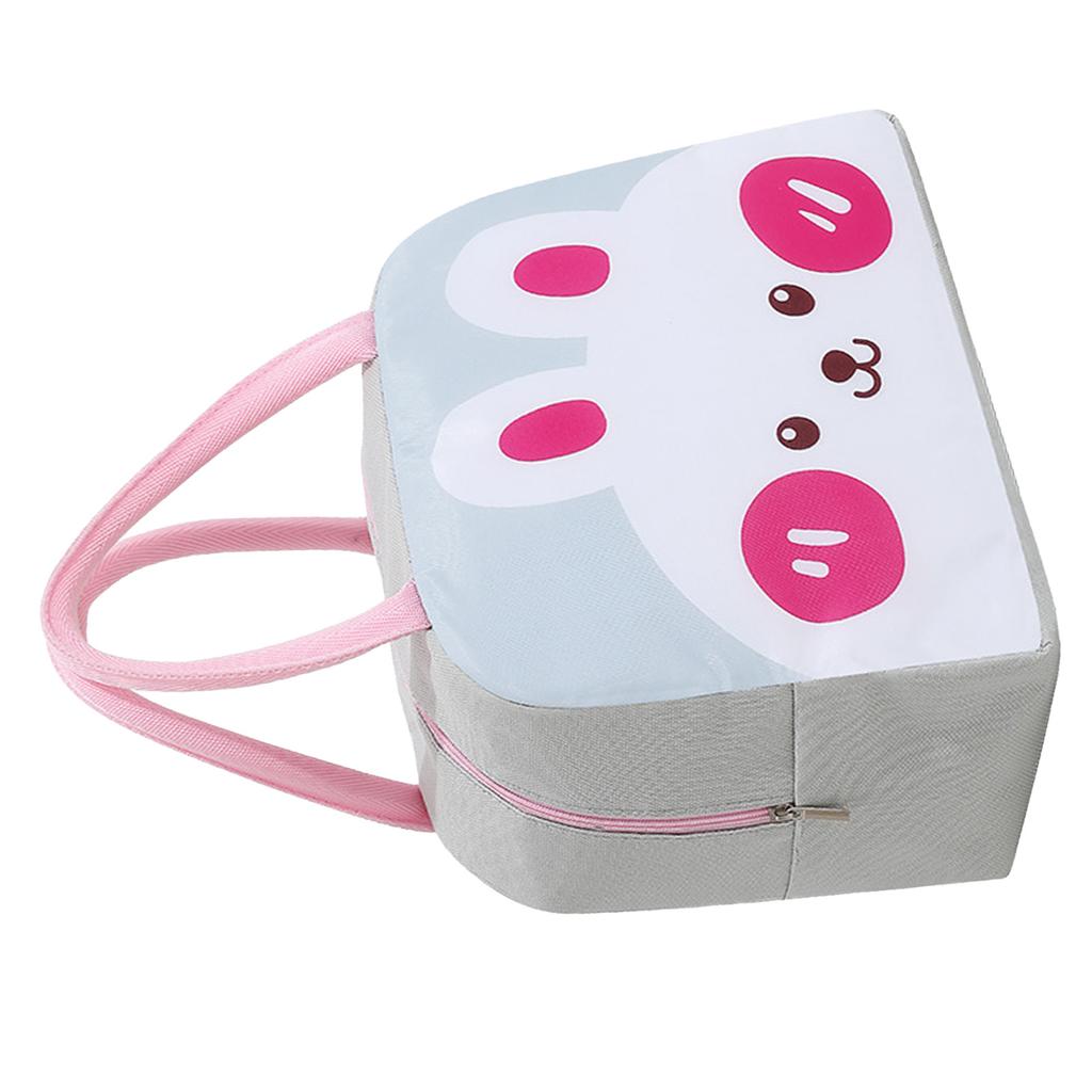 Isolierte Lunchtasche Große Kapazität Tragbar Tragbar Niedliche Bento-Box-Tasche für Kinder Schüler Schule Picknick Hase Leicht