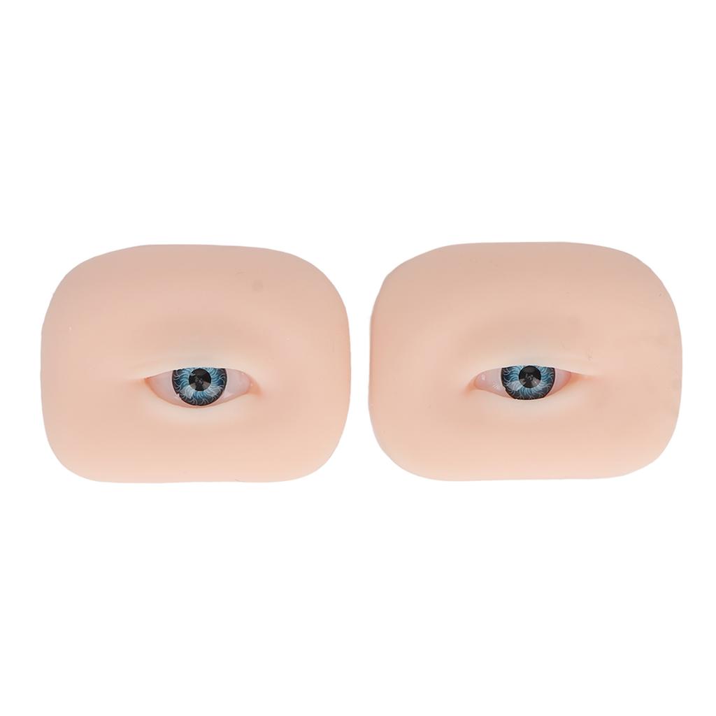 1 Pair Soft Silicone Eye Model Flexible 5D for Practicing Piercing Suture Makeup Tching Instructions