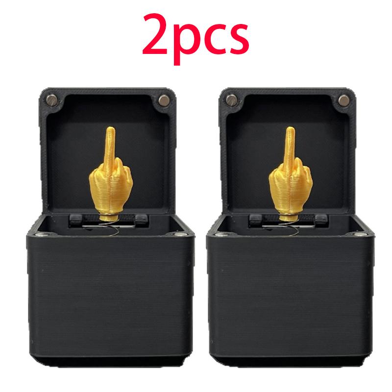 Interesting Prank Gift Middle Finger In Box Box Funny* Creative Gifts Office& Desk Decoration% Home Decoration Gifts. For Guests