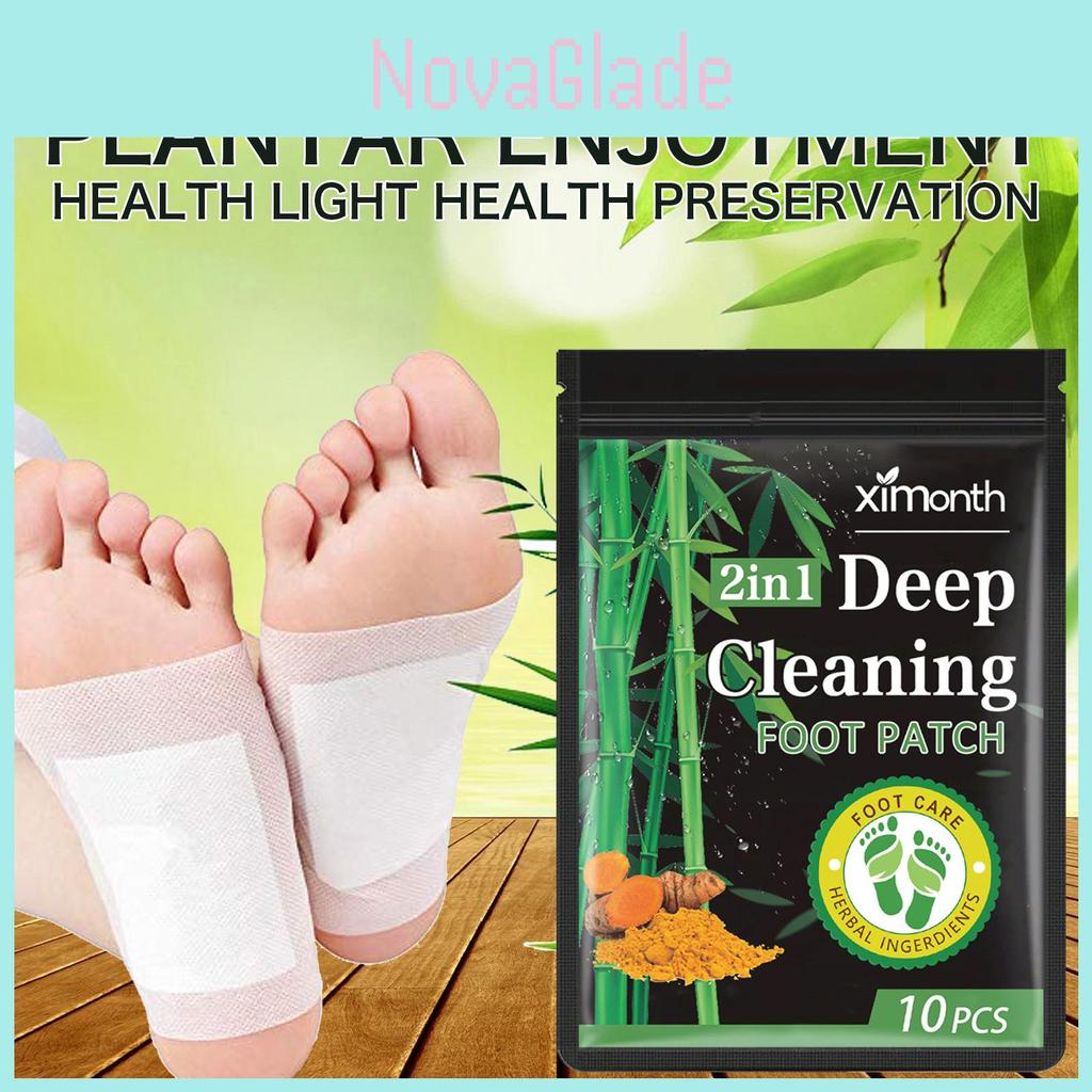 Ximonth Bamboo Charcoal Detox Foot Patches For Deep Cleansing And Stress Relief