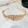 Bride Leaf Hairband Party Metal Leaf Hair Accessory Elegant Crown Headband Leaf Hairpin