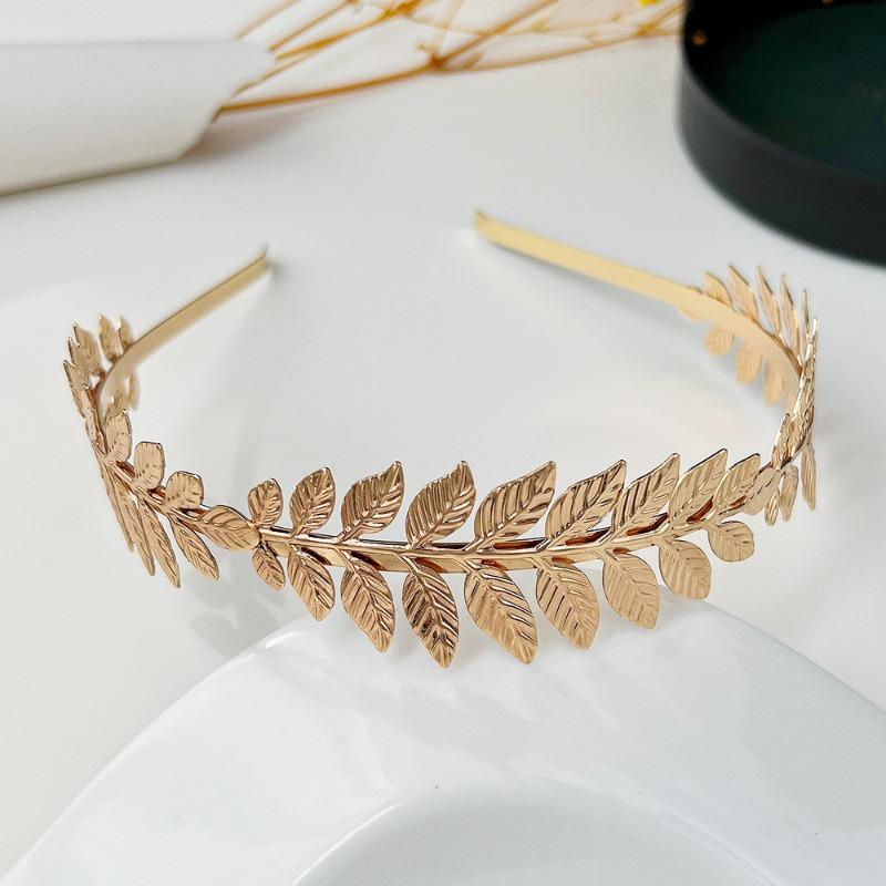 Bride Leaf Hairband Party Metal Leaf Hair Accessory Elegant Crown Headband Leaf Hairpin