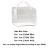 10Pcs Transparent Handheld Cake Box Clear Plastic Portable Birthday Cake Gift Box Baking Cupcake Box Birthday Party
