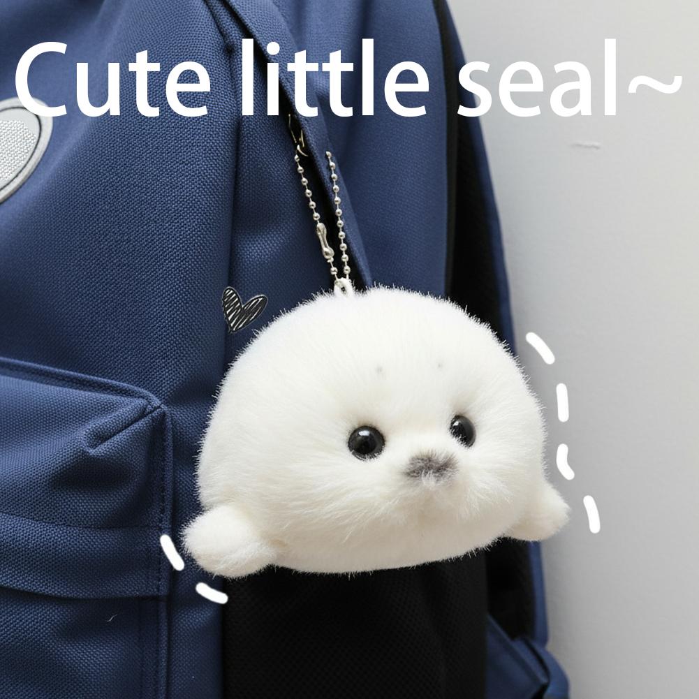 Cute Seal Plush Soft Toy Keychain - Adorable Ocean Guardian Stuffed Animal for Home Decor - Realistic Marine Life Companion