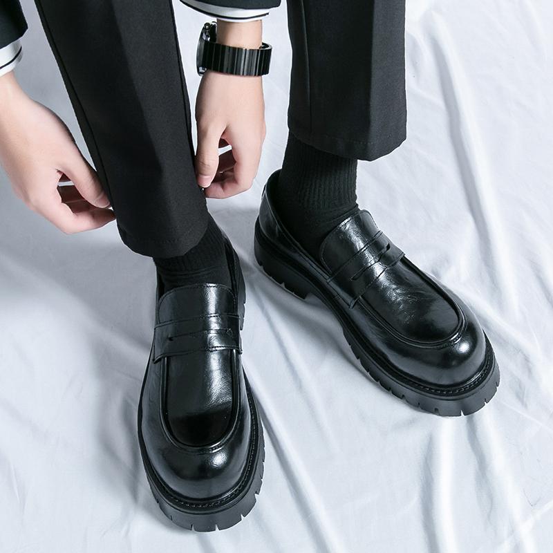 Italské Pánské Ležérní Boty nazouvací Módní Silná Podrážka Společenské Boty Pánské Luxusní Společenské Mokasíny outdoor Mokasíny Business Boty pánské
