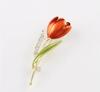 Elegant Tulip Rhinestone Flower Brooch Pin Crystal Jewelry Clothes Accessories Brooches Gift Wedding Pins Fashion Supplies