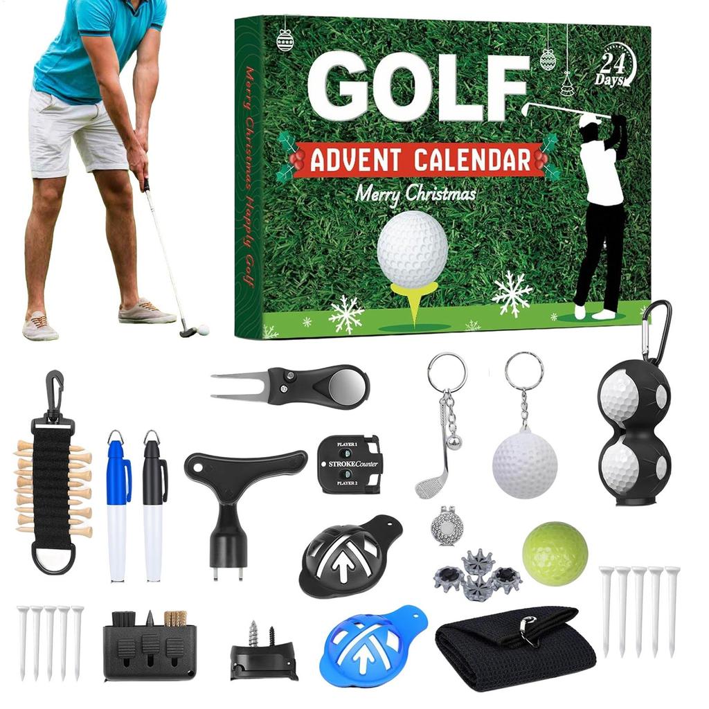 Christmas Golf Advent Calendar 2025 Christmas 24 Days Countdown Gift Box Golf Supplies Christmas Gifts For Boyfriend Father