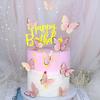 10PCS Butterfly Cake Decoration Creative Cupcakes Toppers Paper Baking Supplies for Birthday Party Wedding Anniversary