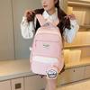 Simple and cute girl burden reduction backpack large size student schoolbag primary and secondary school students large capacity backpack