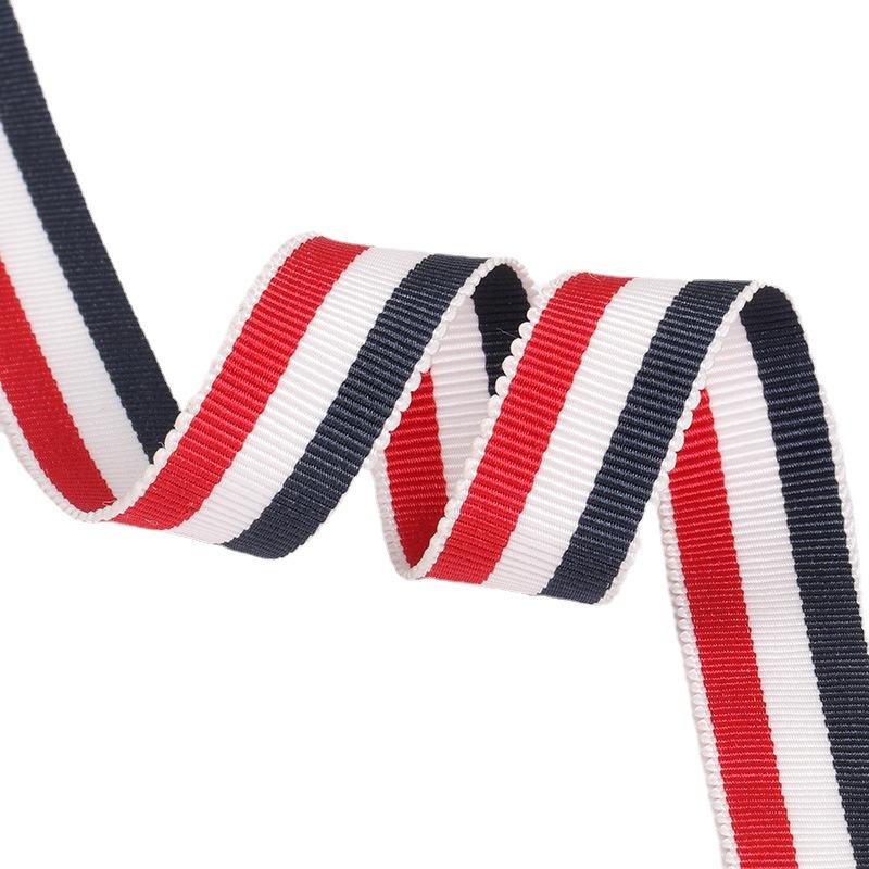 10 Yards 25mm Dreifarbige Bänder Polyester Hutbänder Polyester Gurtband Farbiges Satinband Zubehör für DIY Nähmaterial