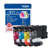 Genuine Brother Ink Pack Compatible and LC511-4PK-E Cartridge, 4-Color (Eco-Pack) with DCP-J529N, DCP-J929N-W, DCP-J929N-B, DCP-J916N, MFC-J908N,