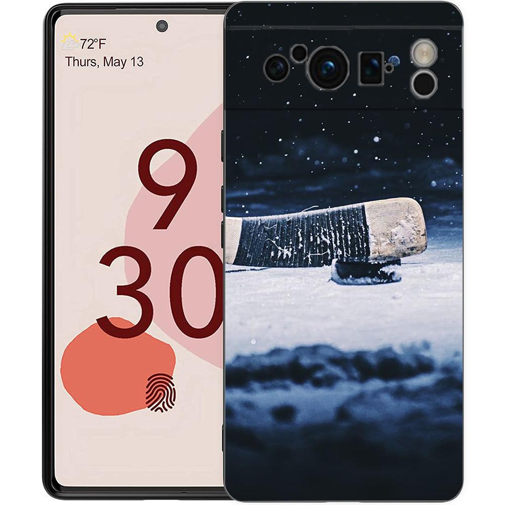 

Ice Hockey Rink Phone Case For Google Pixel 9 8 7 6 Pro XL 8A 7A 6A TPU Shell Soft Shockproof Black Cover Pixel 8A
