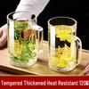 ZISIZ Tempered Glass Mug with Handle
