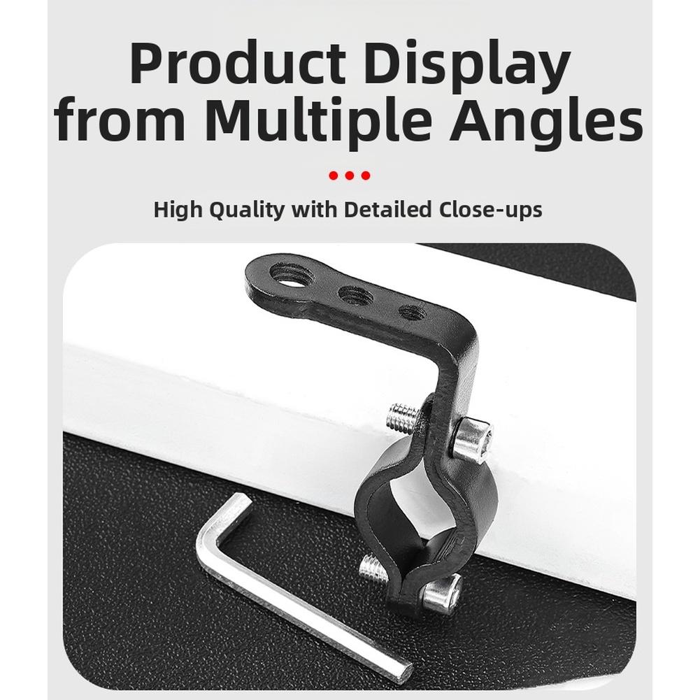 Mirror Adapter Handlebar Mount For Mirror Mounting Metal Construction Includes Mounting Wrench Multiple Screw Sizes Included