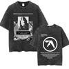 Gewaschenes Vintage Aphex Twin Richard D James Selected Ambient Works Grafik-T-Shirt Herren Damen Gothic Rock Oversized T-Shirts