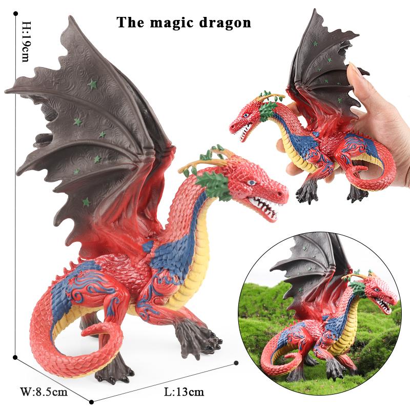 Oenux Simulation Dinosaur Bayala Dragon Tree Monster Bat Demon Basilisk Animal Model Action Figures Pvc Collection Kid Toy Gift