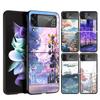 Anime Aesthetic Scenery Case Phone Cover for Samsung Galaxy Z Flip 7 6 5 4 3 5G ZFlip7 ZFlip6 ZFlip5 ZFlip4 ZFlip3 Black Fundas
