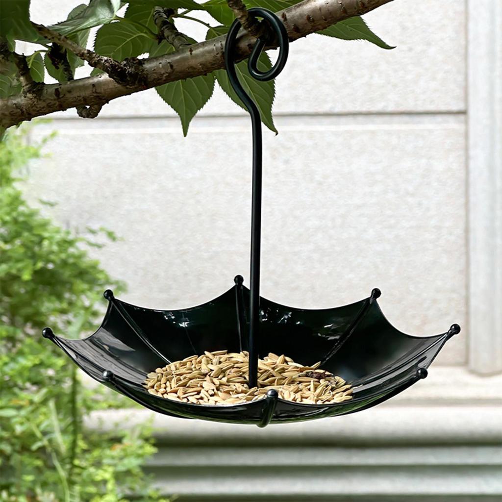 Bird Feeders Small Bird Feeder Umbrella Shaped Adjustable Height Decorative With Hook For Deck Garden Window Chicken Poultry