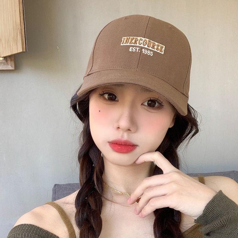 

Baseball Cap Female Hard Top Violet Clear Summer All-Matching Sun Hat Students Look Small Outdoor Travel Peaked Cap C3658 Gray M(56-58cm)
