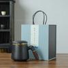 Ceramic Tea Cup with Lid Tea Separation Cup Filter Water Cup Creative Wooden Handle Cup Office Cup Gift Cup