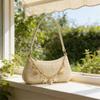 Yogodlns Summer Straw Handbag Purse Chic Weaving Shoulder Bags with Seashell Embellishments Tote Bag for Women Vacation